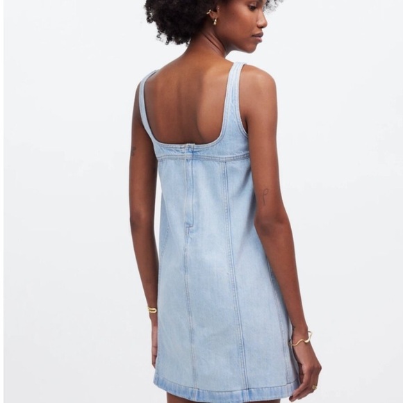 Madewell Denim A-Line Sleeveless Mini Dress NWT - Picture 10 of 10